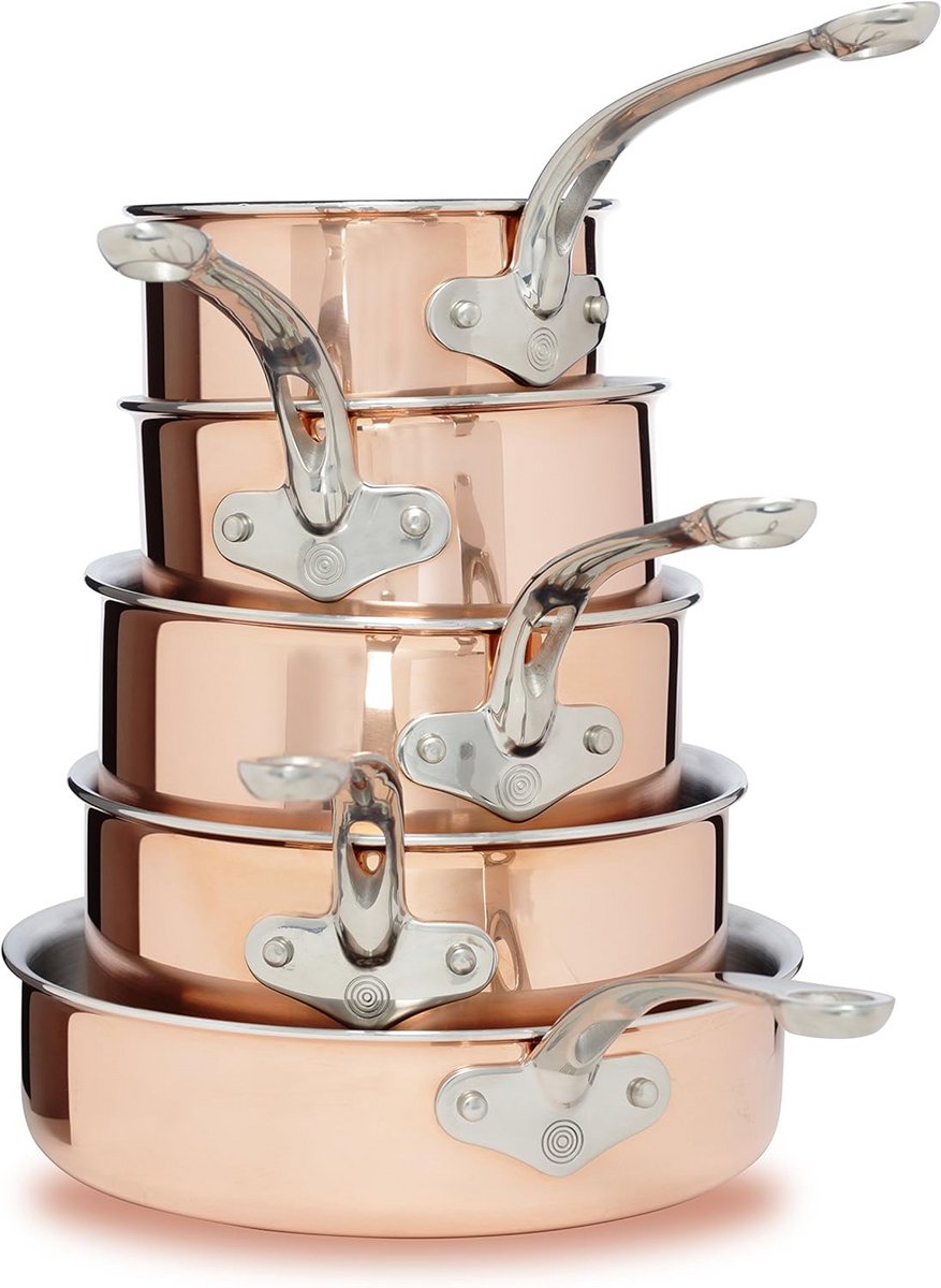 Melkpan 3-laags met koperafwerking 14 cm - Perfect voor professionele koks