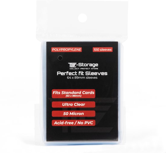 TCG-Storage 100 Perfect Fit Sleeves - Card sleeves Pokemon - Penny sleeves  | Games | bol