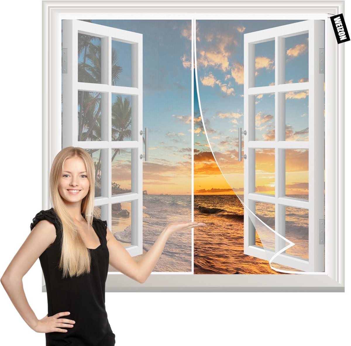 Magnetische Vliegenhor voor Deuren 80x125cm - Heavy Duty Gaasgordijn met Automatische Sluiting