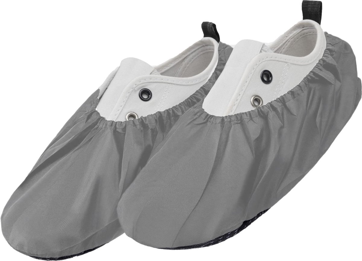 FEROCITY - Schoenovertrekken - Antislip, herbruikbaar - Unisex - Erwachsene - EU 38-45 - Polyester - Grijs