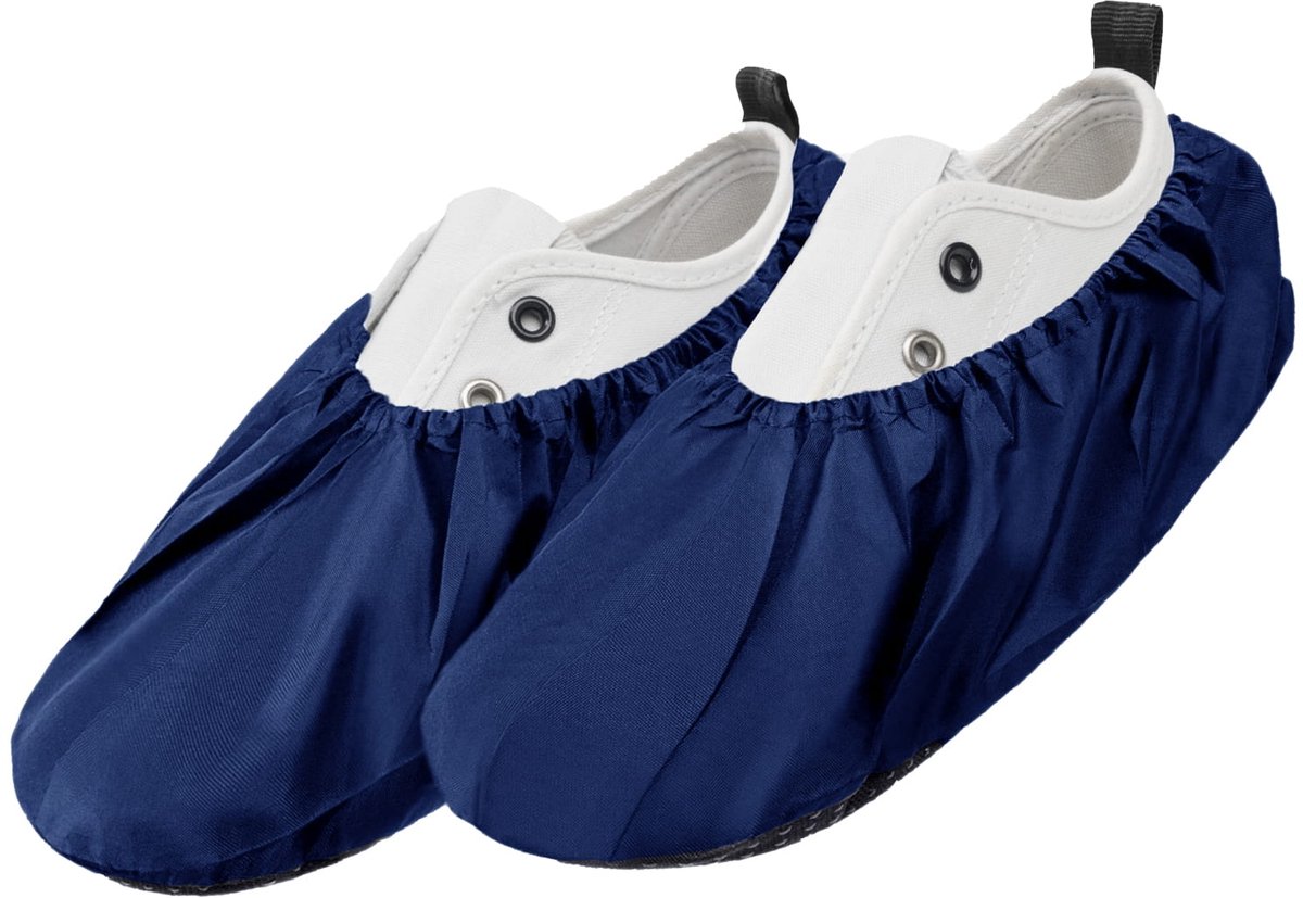 FEROCITY - Schoenovertrekken - Antislip, herbruikbaar - Unisex - Erwachsene - EU 38-45 - Polyester - Donkerblauw