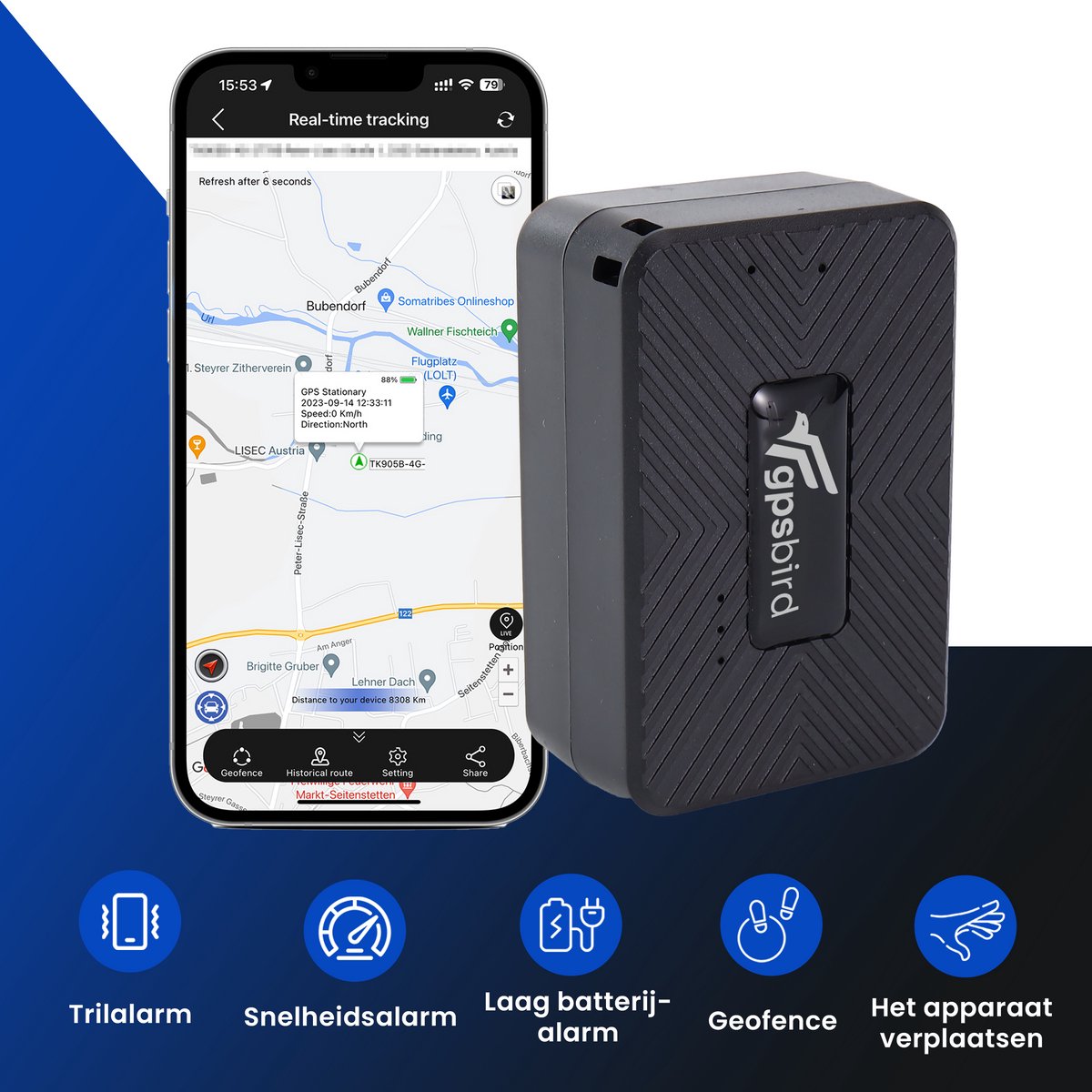 Protectly GPS Tracker – Zonder Abonnement & Direct Gebruiksklaar