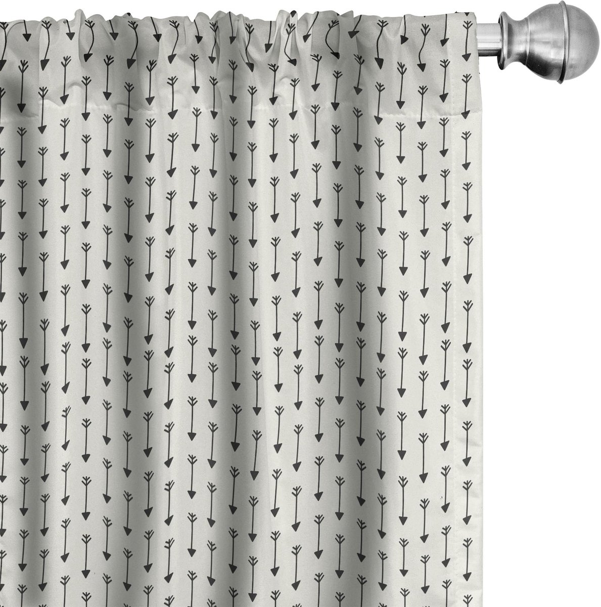 ABAKUHAUS Pijlgordijnen – 2-delige set 75x245 cm – microvezel, halfverduisterend, beige/zwart Blassbeige