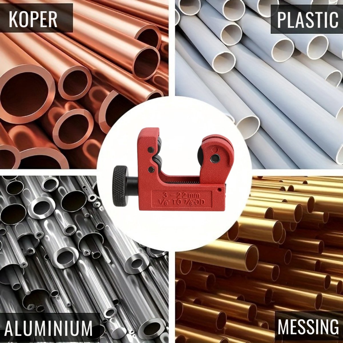 Mini Pijpsnijder 3-22 mm – Compacte Metalen Buizensnijder voor Koper, Aluminium & Messing – Lichtgewicht en Duurzaam – Ideaal voor Sanitair & Elektrisch Gebruik thumbnail 8