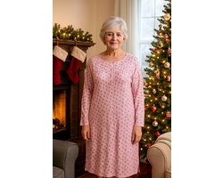 Gewatteerd Dames Slaapkleed – Warm, Comfortabel & 100% Katoen - Verkrijgbaar S-3XL - perfect voor thuis - ook geschikt voor gebruik in zorginstellingen