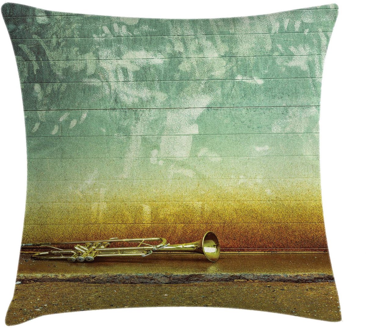 ABAKUHAUS Jazz-Kussenhoes – Dubbelzijdig bedrukt, 40×40 cm – Wasbaar Teal