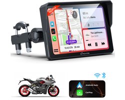 CARPURIDE W702 Pro - Motorfiets Carplay-scherm - intercomfunctie - kompas - barometer - touchscreen - muziek delen - dubbele Bluetooth
