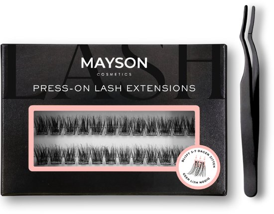 Press-on Lashes - Voorgelijmde Wimperextensions - Blijft 7/10 Dagen Zitten - Aanbrengen in 3 Minuten - Geen Wimperlijm Nodig - Makkelijk te Verwijderen - Fluffy Kit
