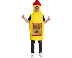 Partychimp Tequila Verkleedpak Mexicaans Kostuum Unisex Kostuum Carnavalskleding Carnaval kostuum verkleedkleding Volwassenen - Polyester - Geel- Unisex - One size