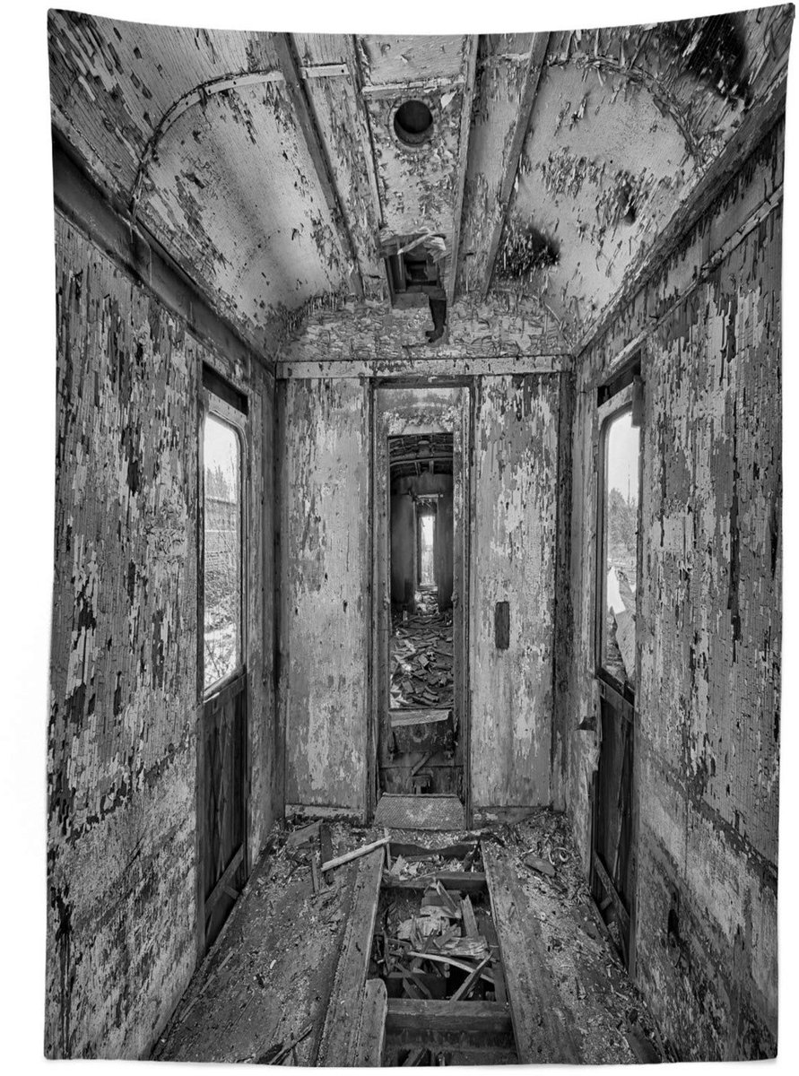 ABAKUHAUS – tafelkleed 140x240 cm – zwart-wit satijn, wasbaar