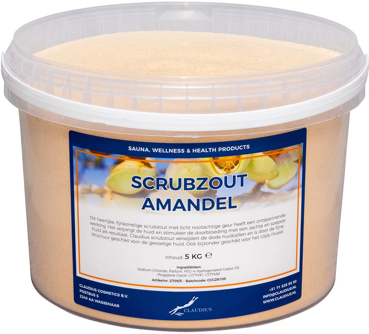 Scrubzout Amandel 5 KG - Hydraterende Lichaamsscrub