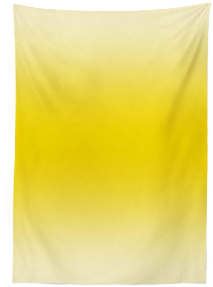 ABAKUHAUS tafelkleed – Ombre Sunny geel 140 x 200 cm – satijn, wasbaar