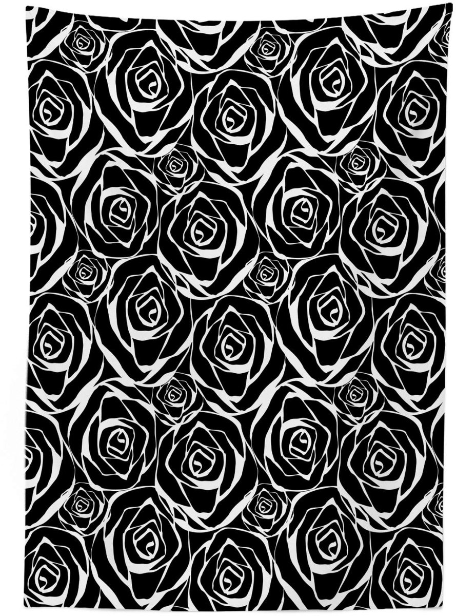 ABAKUHAUS tafelkleed – Paisley – 140x200 cm – satijn – zalm donkerbruin