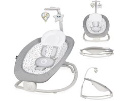 Lionelo Pascal - Baby Wipstoel & Bouncer - met Zachte Trillingen - 12 Melodieën - Verstelbare Rugleuning - Speelboog met Speelgoed - 5-Puntsgordel - Compact Opvouwbaar - Wipstoeltje - Schommelstoel