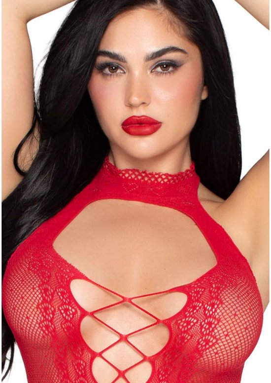 Leg Avenue lingerieset 4-delig met lurex rood | wehkamp