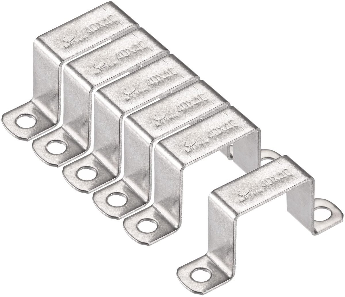 stuks U-vormige connectorbeugel. 40 mm x 40 mm roestvrij stalen beugel roestvrij stalen buisklem. Heavy Duty buisklemmen voor deur gesloten bar houder stut. buisbuisdraad bevestiging