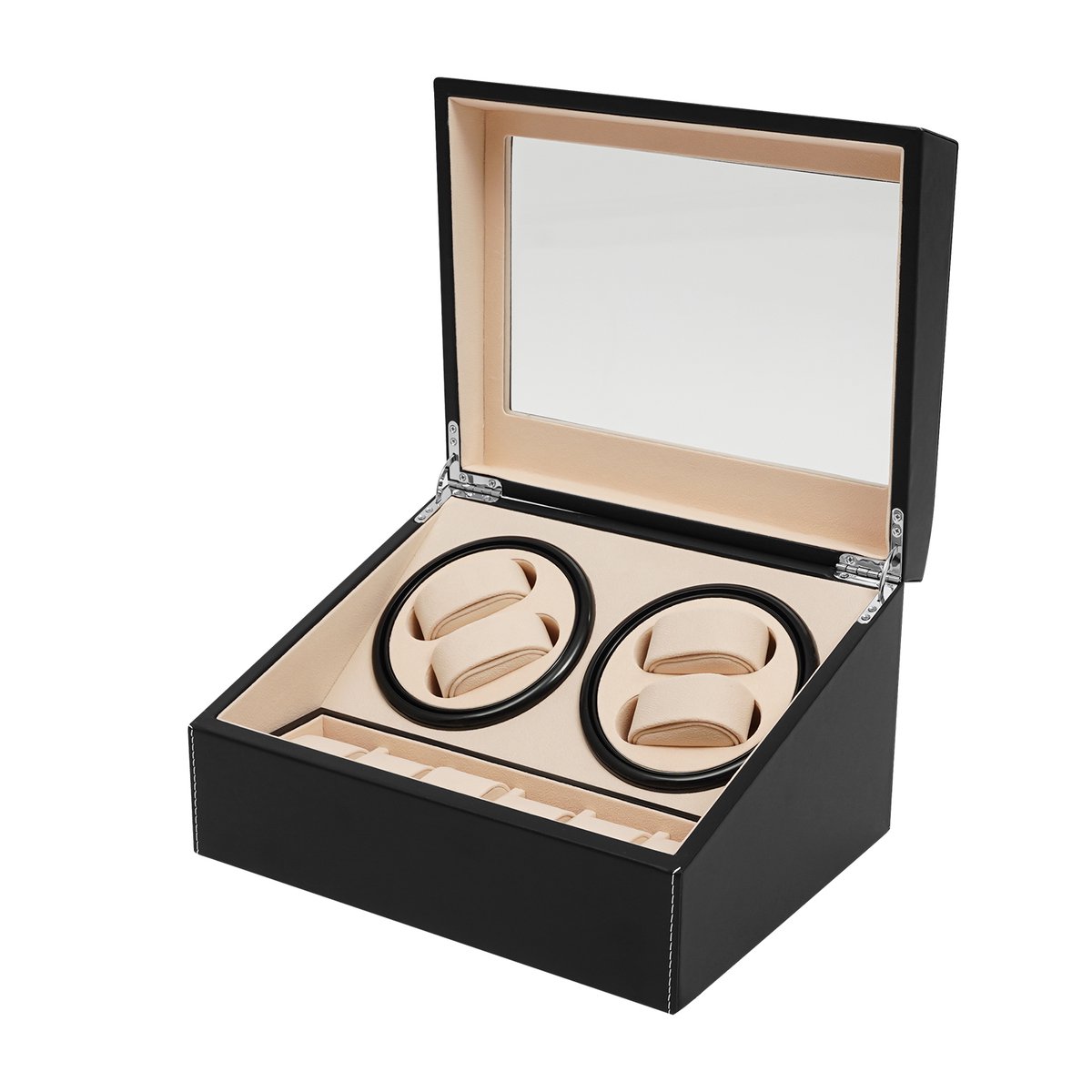 Horlogewinder Voor Automatische Horloges 30.5*22.9*18cm Horloge Opwinder Display Voor 4-6 Horloges