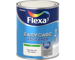 Flexa - Easycare Badkamer Muurverf - Gebroken wit / RAL 9010 - 1 L