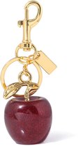 Borasi Appel Tashanger Rood | Goudkleurig | Bag Charms | Tashanger | Dames Accessoires | Accessoires | Sleutelhanger | Dames Sieraden |