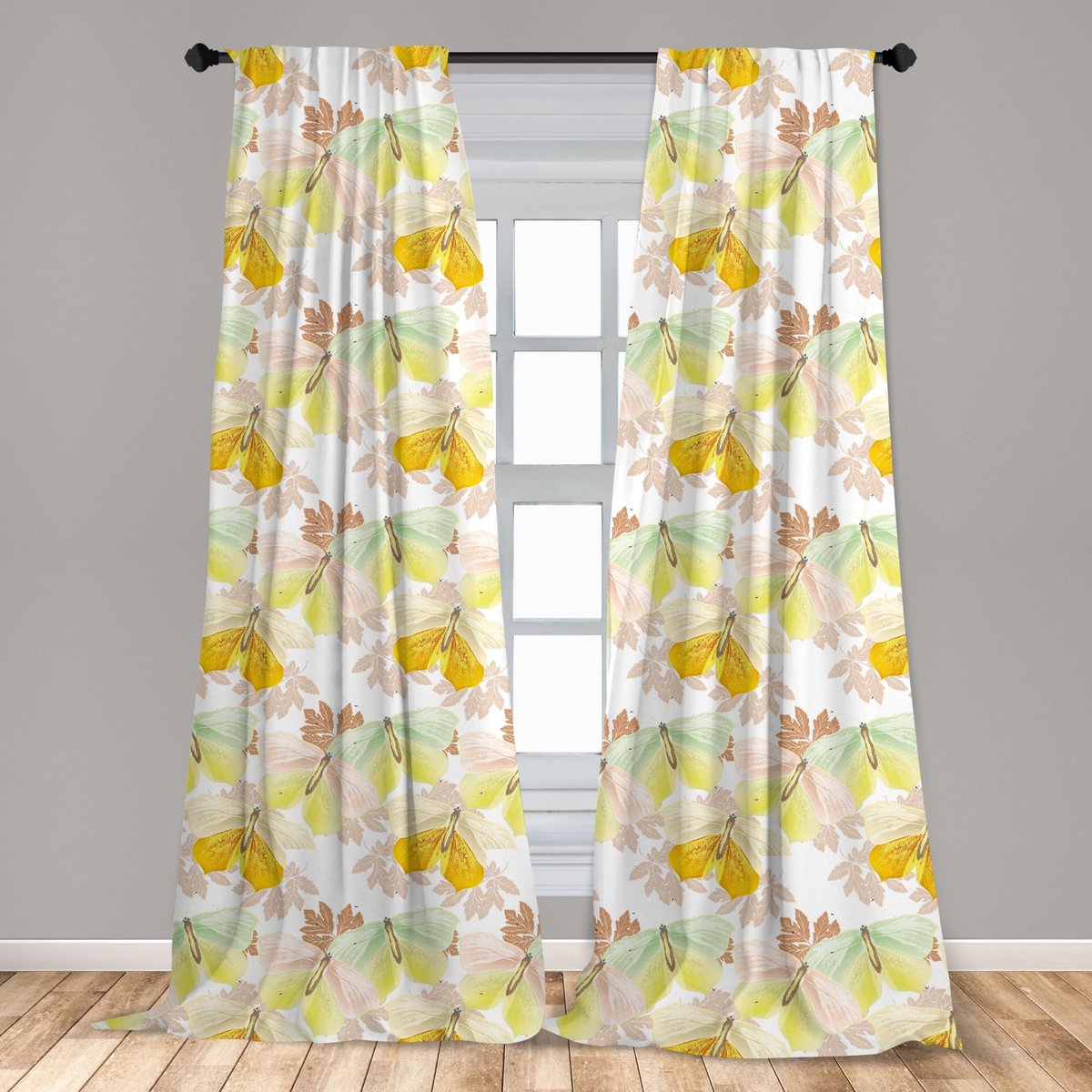 ABAKUHAUS Pastel Gordijnen – 2x75x225 cm – Microvezel Mehrfarbig