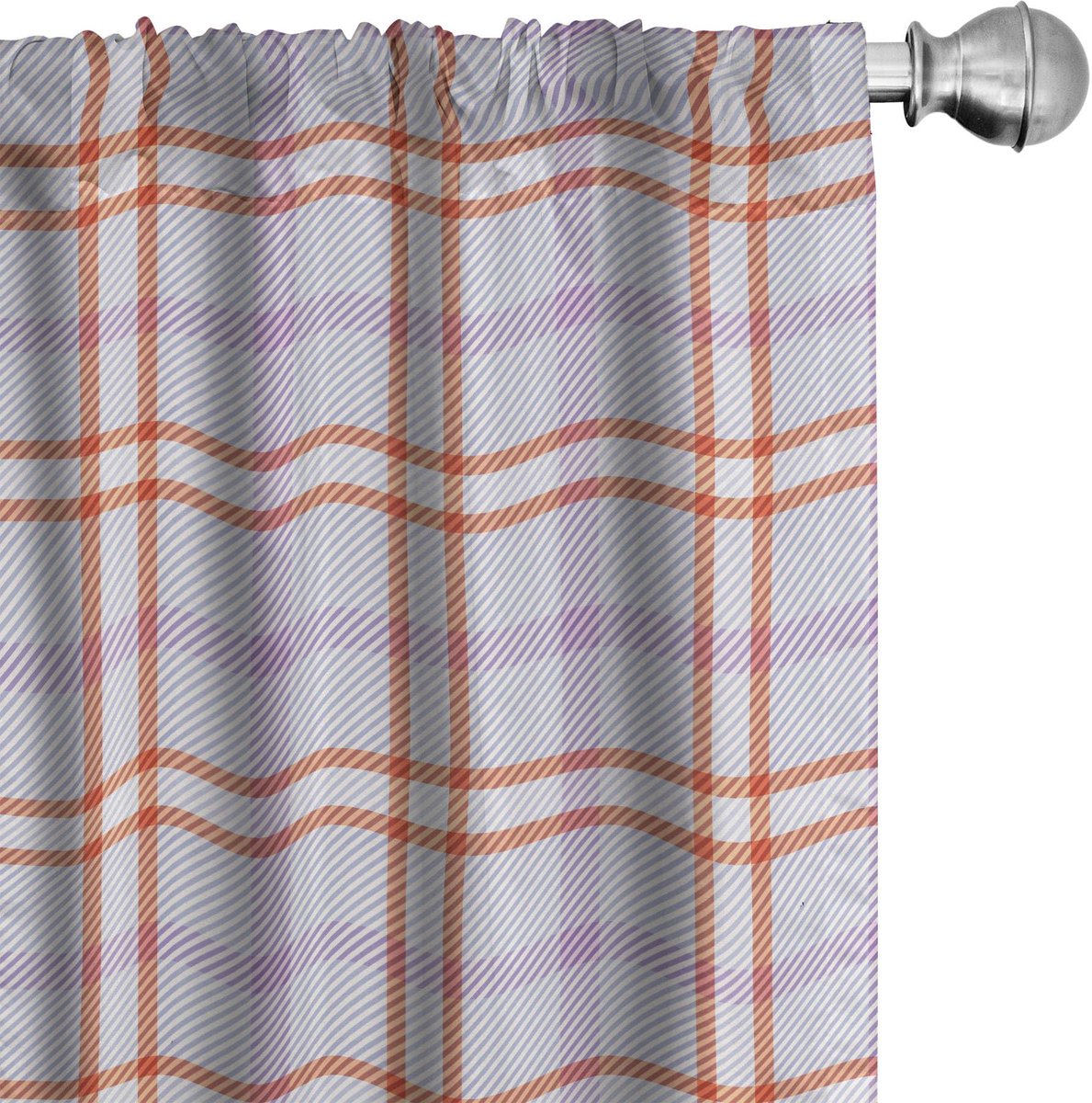 ABAKUHAUS 2x75x175 cm gordijnen – microvezel – lavendel/verbrande Siena