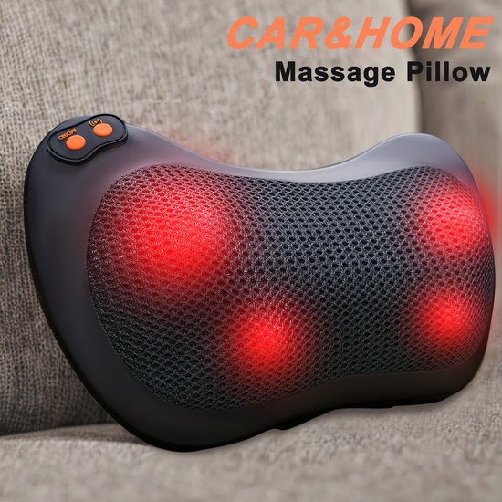 Dit elektrische trapeziusmassagekussen is Geschikt voor nek- en schoudermassage, Geschikt voor gebruik in de auto en thuis. Het heeft een verwarmingsfunctie en kan de taille, benen, rug en nekwervelkolom masseren, en biedt acupressuur en knedingen.