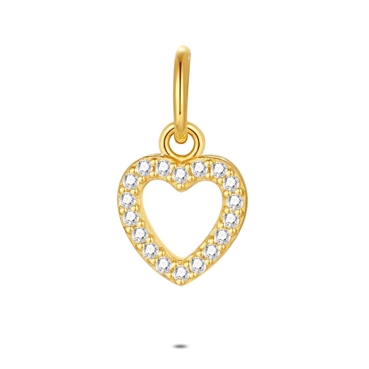 Twice As Nice Hanger in 18kt verguld zilver, hartvormig