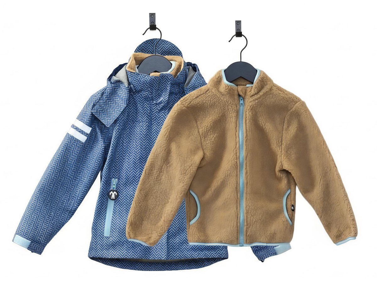 Ducksday Kinder 3 - in - 1 Jas - Winterjas, Zomer - /regenjas & Losse Fleece - Waterdicht & Winddicht - PFAS - vrij - Ranger