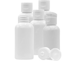 Flessen 50ml met Klepdop 10 stuks - Navulbaar - Lege plastic flessen - Lege Flesjes - Reisflesjes
