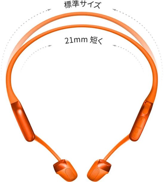 Shokz OpenRun Pro 2 Mini Casque de sport à conduction osseuse Open-ear - Résistant à l’eau et à la transpiration IP55 - Autonomie 12 heures - Orange