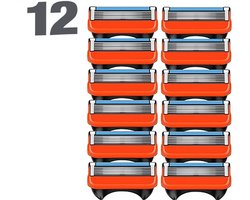 Universele Scheermesjes - 5 Blade Compatibel - Compatibel met fusion 5 - 12 scheermesjes - voor mannen