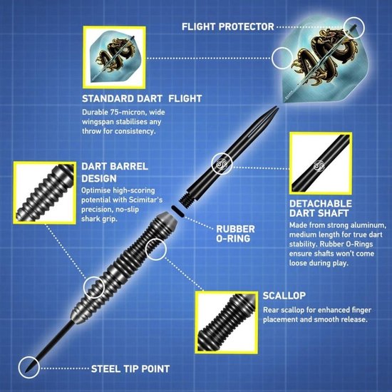 Shot Scimitar Stainless Steel - 24 Gram van Shot! — afbeelding 2
