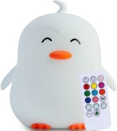 Kadoing Pinguïn Nachtlamp (Extra Groot) met Afstandsbediening - Oplaadbare Kinderlamp - 18.5cm Hoog
