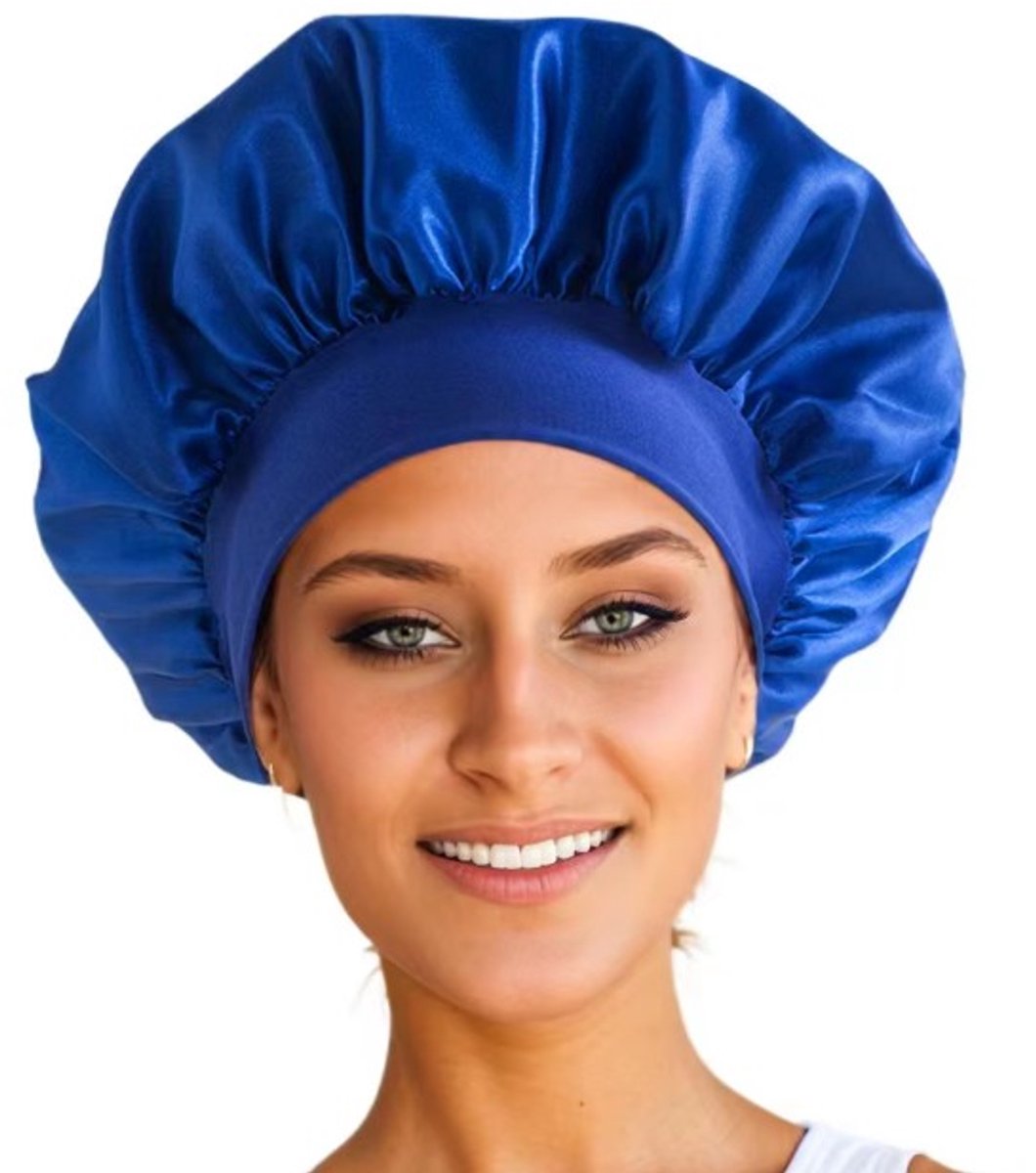 Go Go Gadget - Slaapmuts - Satijn - Bonnet - Helder Blauw