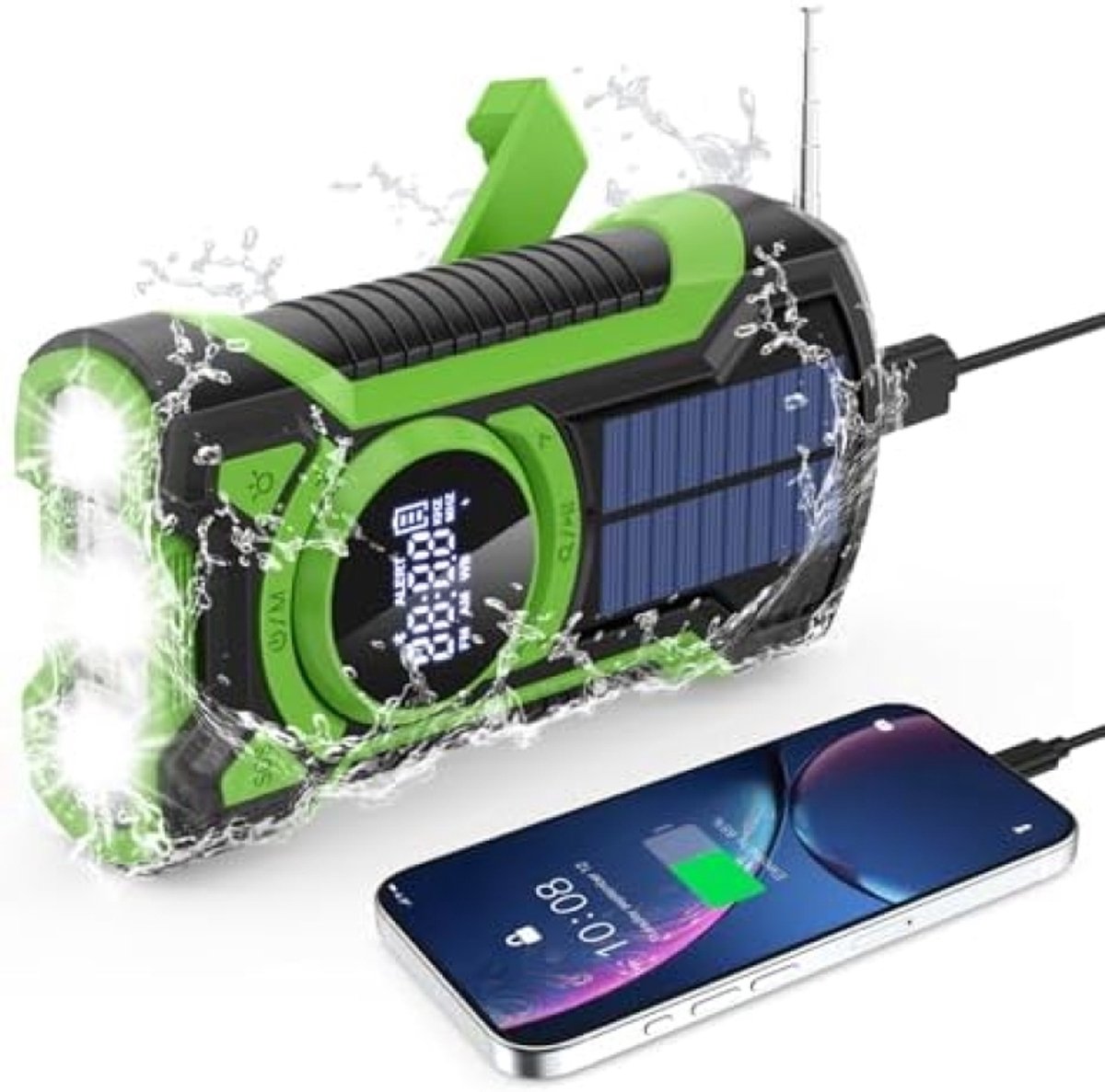 All-in-One Noodradio met Powerbank, LED Zaklamp en Bluetooth