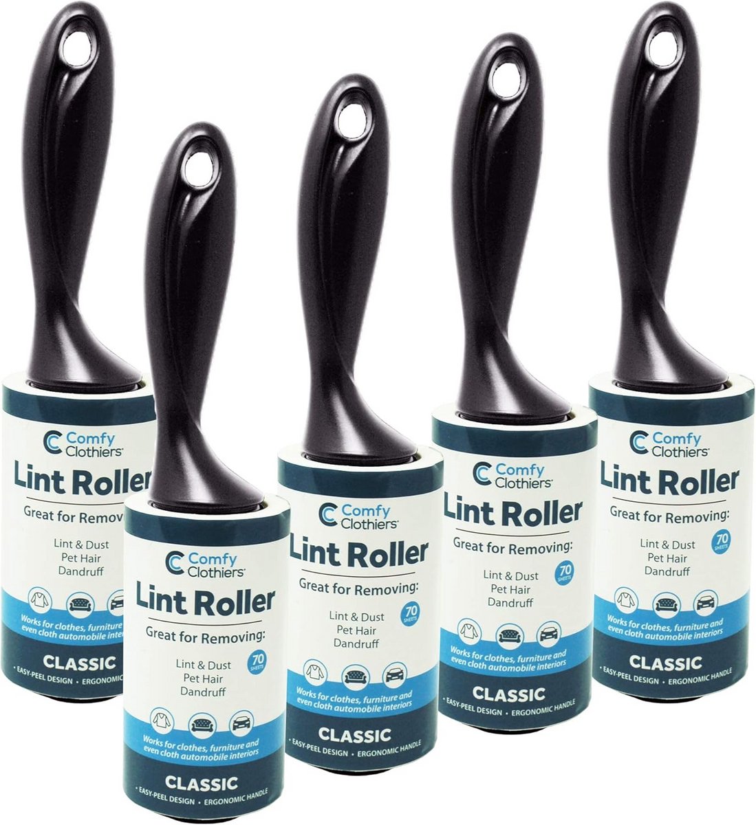 Extra plakzachte lintrolletjes voor kleding en meubels - 350 vel (5 rollen)
