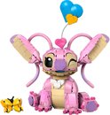 LEGO Angel avec nœud, ballon en forme de cœur et un papillon volant.
