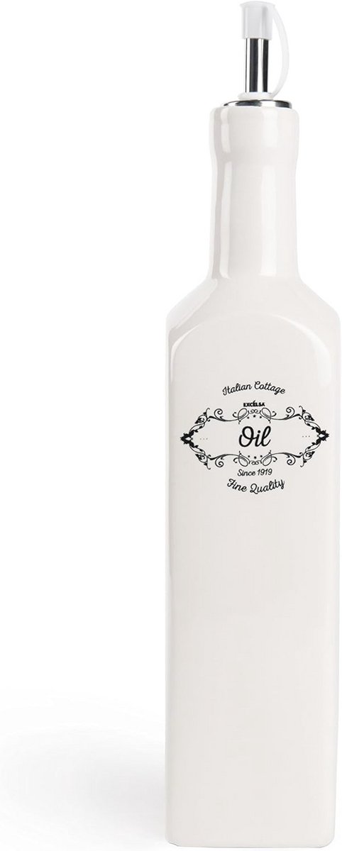Olijfolie Dispenser Keramiek Ivory 500 ml met Tuit en Hendel