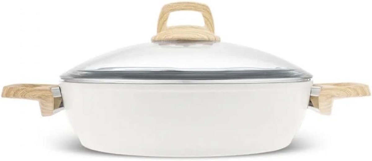 Flat Steelpan 26 cm - PFAS-vrije Antiaanbaklaag - Geschikt voor Inductie