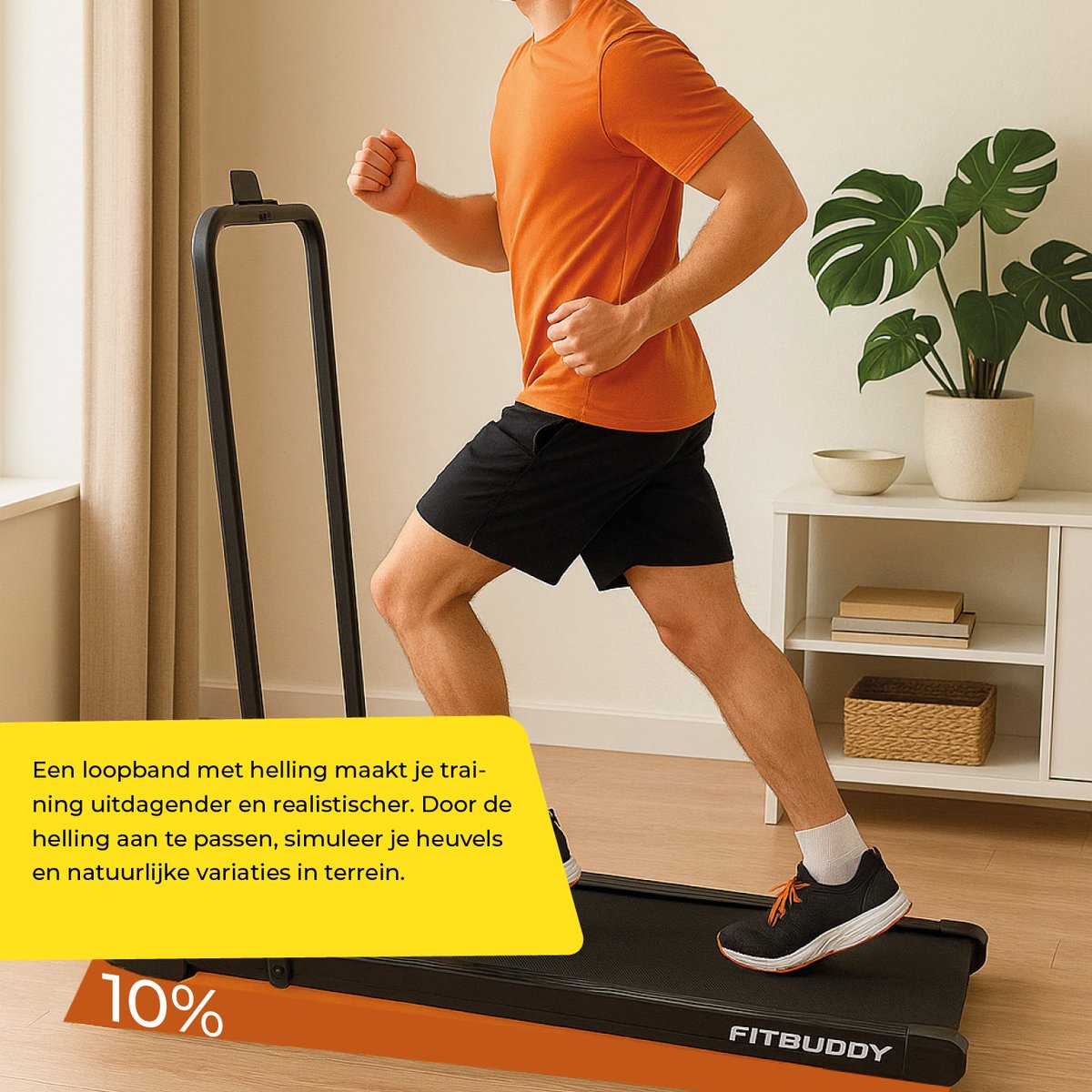 Fitbuddy XM-U1 Loopband | 1.5HP Motor | 10% Hellingfunctie | - afbeelding 3
