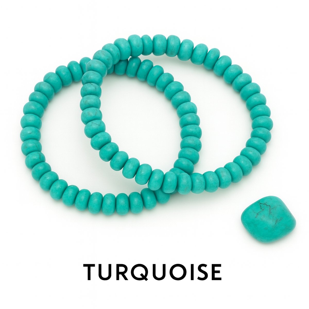 S4H Turquoise Kralenarmband Set (2 stuks) – 18 cm – Bescherming & Communicatie