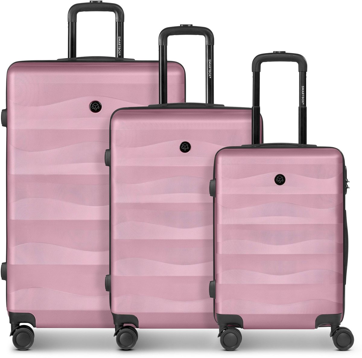 Smartbox Edition 03 4 wielen Kofferset 3-delig - Harde bagage - Combinatieslot - rose