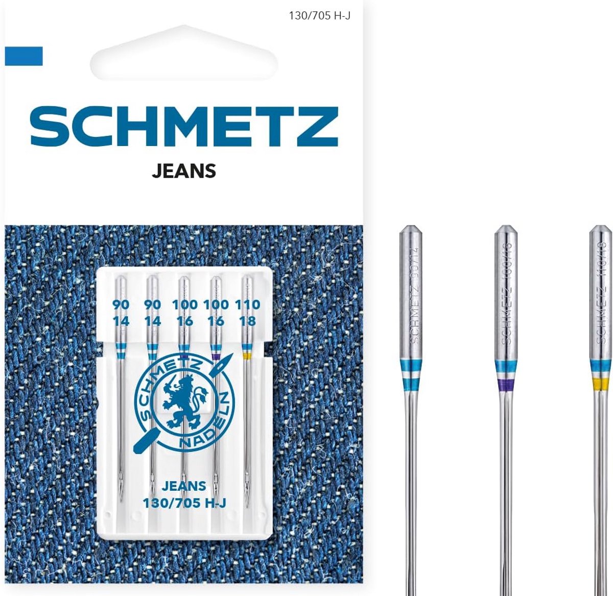 Naaimachinenaalden voor Jeans en Denim – Assortiment Zware Stoffen (5 stuks)