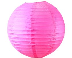 Lampion 30 cm Fuchsia - Papieren Lampenkap Vliegende Schotel Vorm