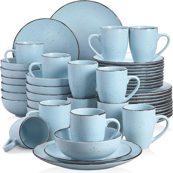 SPRINGLANE Geschirrset Misty Cliff 48-tlg., Steingut Tafelservice für 8 Personen