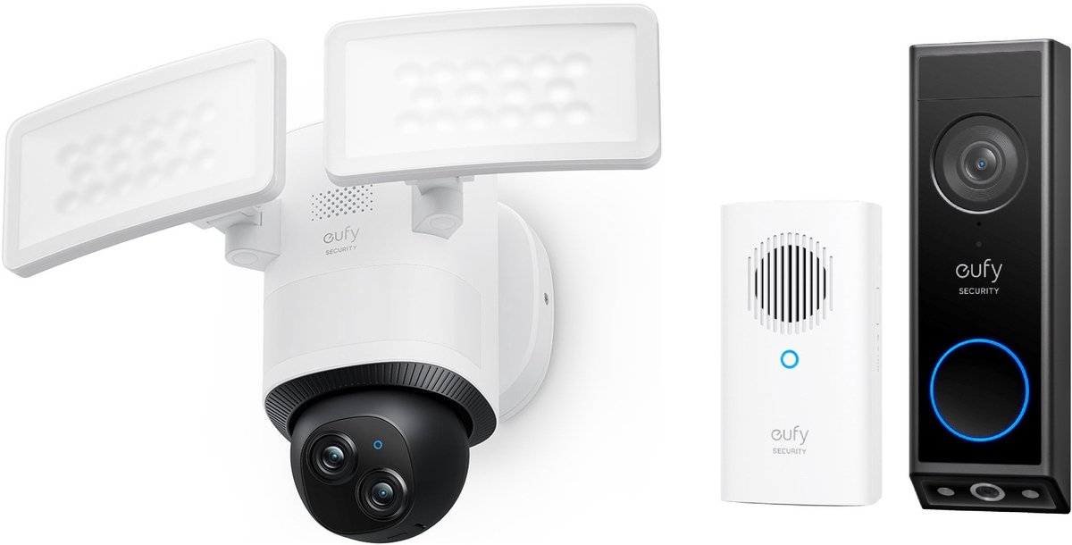 Eufy Security E340 Floodlight Camera met Video Deurbel en Chime - ANKER TECHNOLOGY (UK) LTD - €298,00