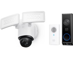eufy Security Floodlight Camera E340 + eufy Security E340 Video Deurbel met Chime
