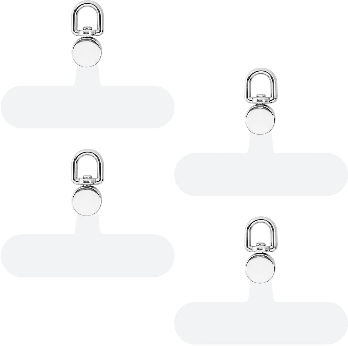 4 stuks telefoonkoordjes, 360° draaibare telefoonkoordjes van glanzend TPU, compatibel met iPhone en andere mobiele telefoons.