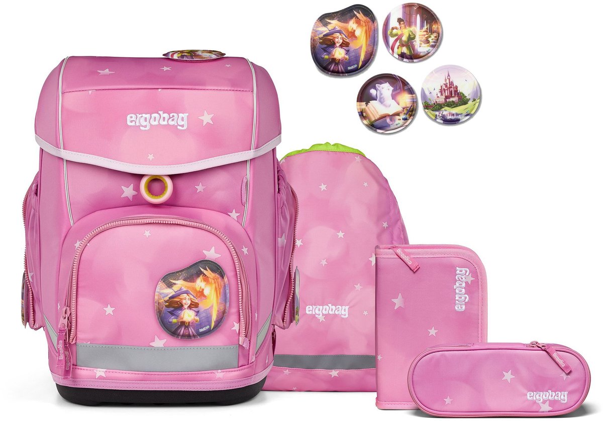 ergobag Schooltas Cubo Set 5-delig WolkenzauBär Roze