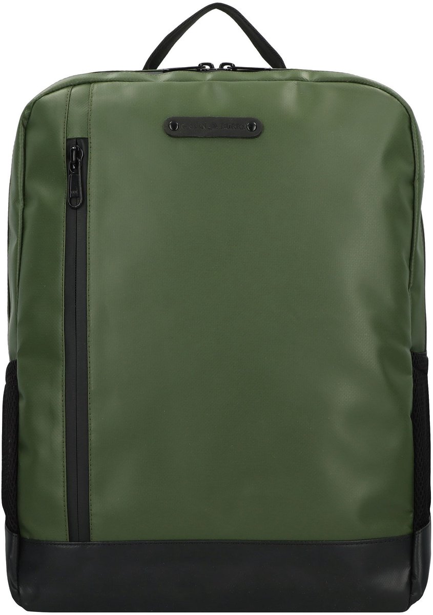 Greenburry Upcycled Tarpaulin Dagrugzak 39.5 cm Laptop compartiment - 46cm (18,3 duim) - olive-black